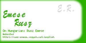 emese rusz business card